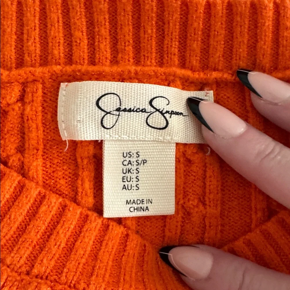 💜 2/$15💜 Jessica Simpson Orange Cable Knit Sweater